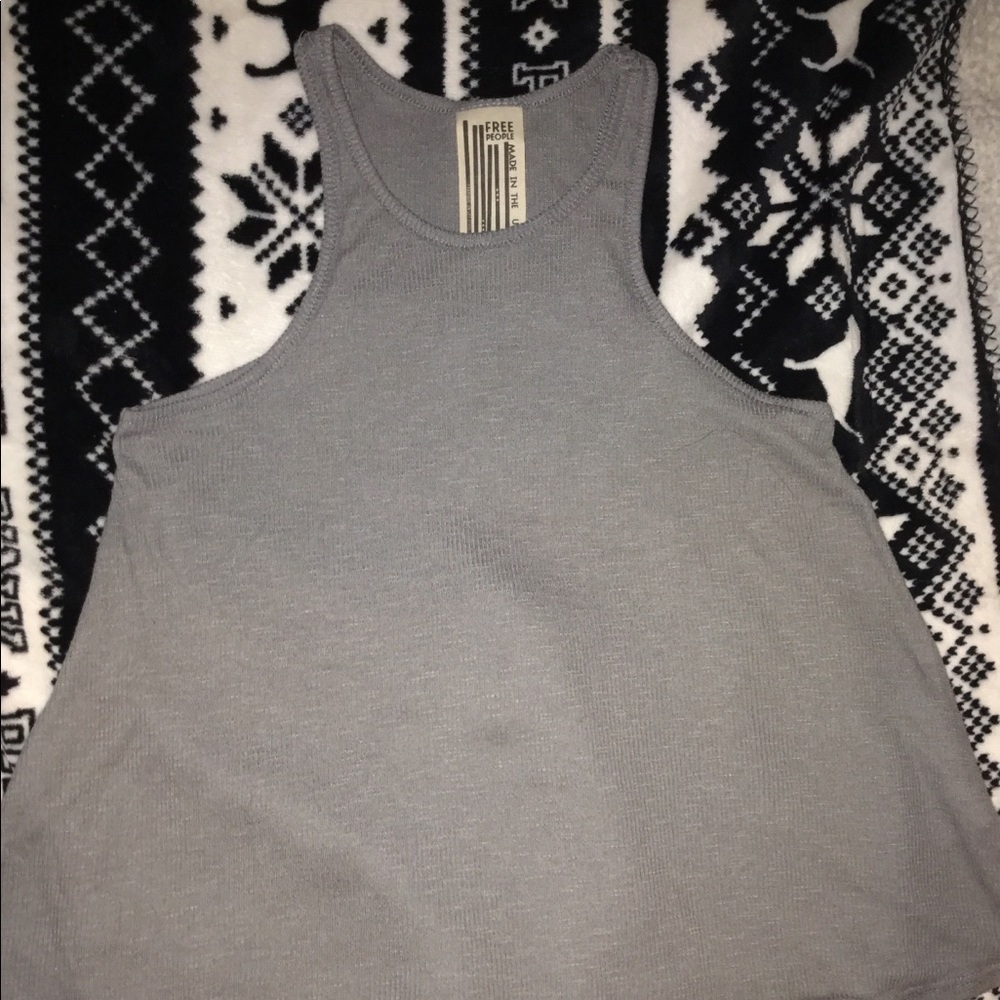 A gray top